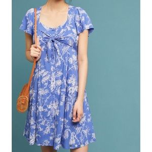 NWT Anthropologie Maeve Jill Flutter-Sleeve Dress